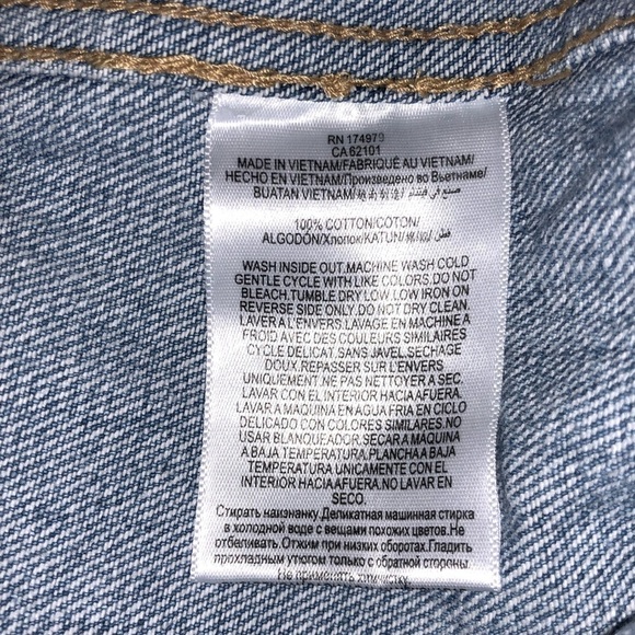 NWT BCBGeneration Contrast Bell Sleeve Light Blue Button Up Denim Jacket size L - Picture 9 of 14